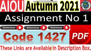 AIOU Code 1427 Solved Asignment No.1 Autumn 2021 || Principles Of Management || Level: Bachelor/BA