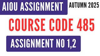 AIOU Code 485 Health and Nutrition (صحت اور غذائیت) Solved Assignment No.1 & 2 Autumn 2025 Graduate