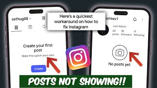 Instagram Posts Not Showing Problem 2025 | Instagram No Posts Yet Create your First Post Problem