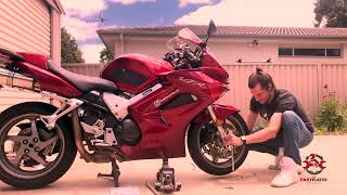 I did fork seals upside down!!!! Honda VFR800