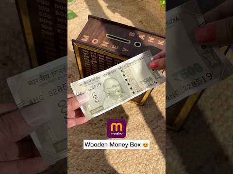 🤑 Wooden Money Saving Box💰 | #meesho #saving #piggybank #moneybank #meeshofinds  #shopping