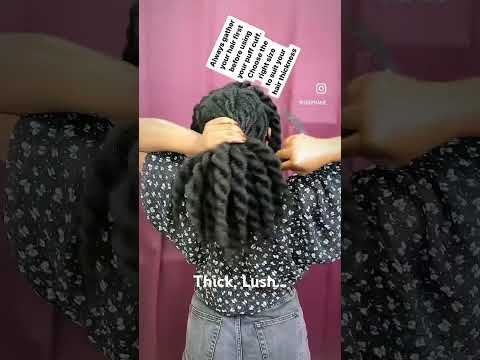 How to I carefully put my twist in Puff Cuff Original. No extensions! #shorts #natural