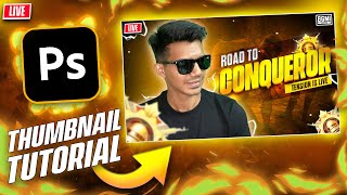 LIVE THUMBNAIL EDIT | THUMNAIL TUTORIAL | #adobe  #photoshop