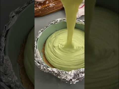 Buko Pandan inspired cheesecake #cheesecake #baking #food #bake