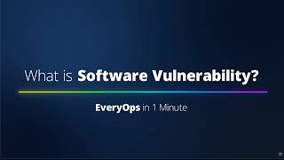 EveryOps in 1 min: What is Software Vulnerability?