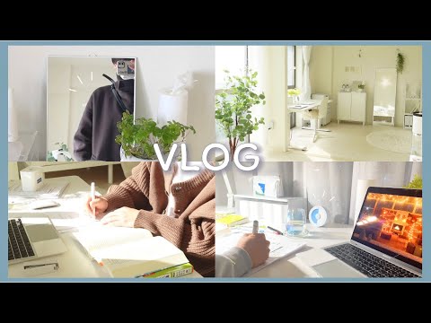 study vlog // online class, room makeover, lots of studying for exams