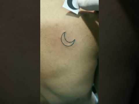 moon tattoo on back