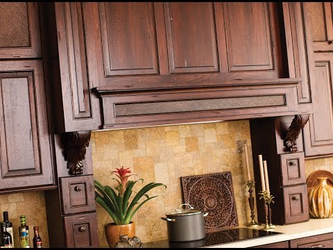 Dramatic Wood Hoods from Dura Supreme Cabinetry