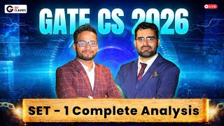 GATE CS 2026 Set - 1 : Complete Analysis | Memory Based Questions, Answers, Difficulty Level, CutOff