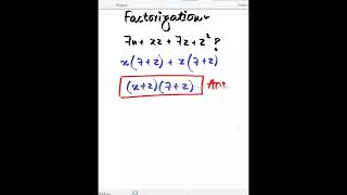 Factorization #maths #mathzone #class9math #mathematics #mathwhiz #mathszone #algebra