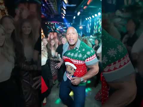 The Rock Lights Up the Dance Floor at a Christmas Party! 🎄💃 #shorts