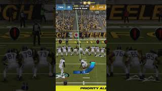 EVAN MCPHERSON HORRIBLE FIELD GOAL POST HIT 🏈#dreddeus #madden24 #tennesseetitans #maddenshorts