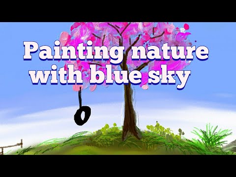 easy natural painting for beginners.. digital art #maart