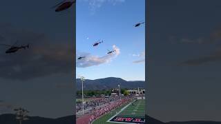 Our Helicopter Flyover Eccles stadium to kick off the Summer Games! #flyover #helicopterpilot