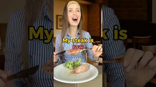 Confusing words at the restaurant 🥩 #englishtips #learnenglish #englishlanguage