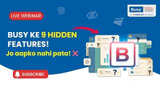 🚀 Unlock Hidden Features in BUSY for 10x Faster Billing! | BUSY Accounting Software
