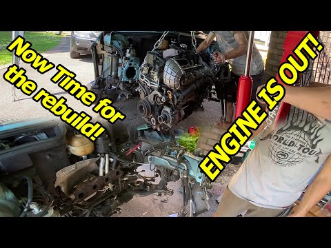 The ENGINE is OUT! Mini Cooper S R53 Engine Removal (PROJECT BLUE SHOE BOX EP.3)