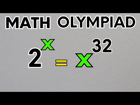 Germany I Can You Solve This? I Perfect Exponential Problem! I Math Olympiad🏆 2ˣ = x³²