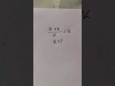 Intresting maths problem: k=? #maths #mathematics #mathstricks #shorts