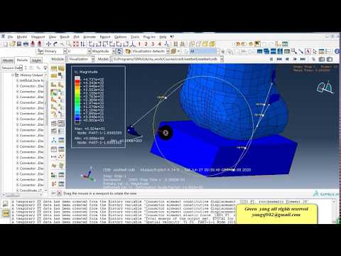 Abaqus tutorial Impact of seatbelt