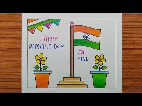 Republic Day Drawing Easy / Republic Day Poster Drawing / 26 January Easy Drawing 2025