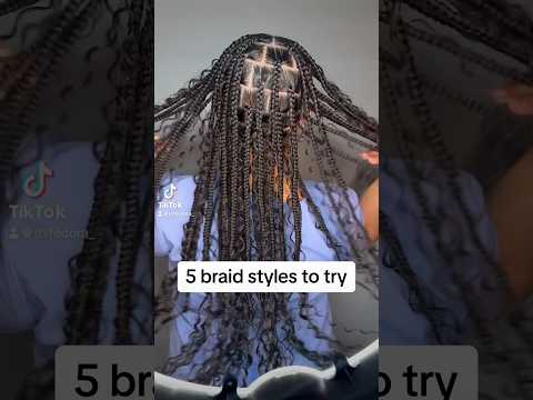 Here are some braid ideas to do next #knotlessbraids #protectivestyles #shorts