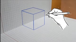 How to draw cube 3d Drawing Graph paper very easy