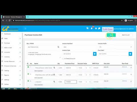 How to create Purchase invoice - Product based (inclusive tax) in Accozen  billing software ?