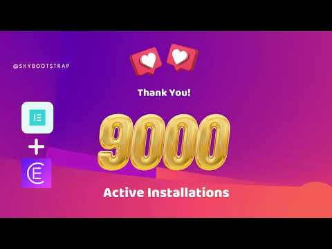 👉 Congratulations! Skyboot Elementor Icons Plugin is now 9000 ✅Active installation