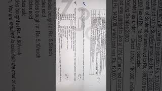 22 April 2025 Cost Accounting 462 / 5410 paper Autumn 2024 @aiousolution_2411 #aiou