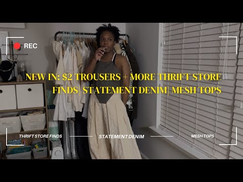Thrift Store Finds| Statement Denim| Sustainable Fashion| Try on| Shop Smart| Shop Small| Shop Less