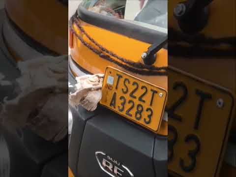 Number plate fitting🛺 bajaj re compact bs6 2024।katchi sera #tamil #song #bajaj #bajaj #autolover