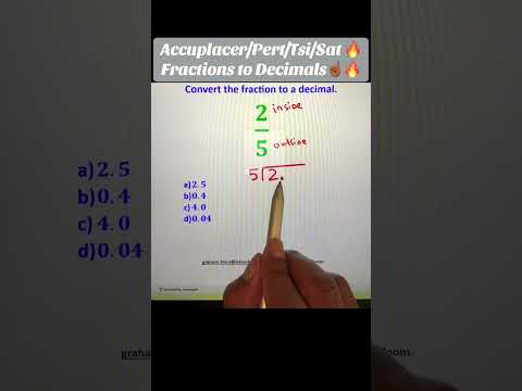 Accuplacer: Converting fractions to decimals. #maths #fyp #algebra #fractions