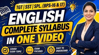 English Grammar Full Course | English Grammar Complete Course | TGT SST Subject Specialist English