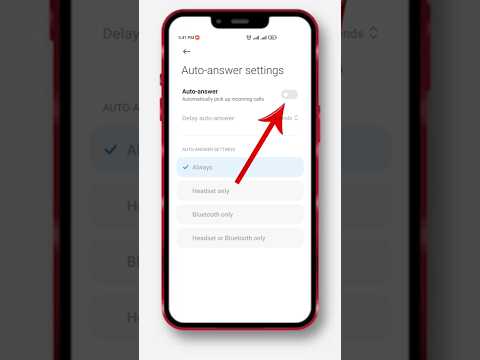 How to disable automatically pick up incoming calls | Off Auto Answer Incoming calls #shorts​