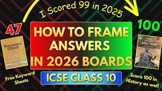 Best Way To Frame Answers In ICSE 2026 English Literature Board Exam✨️