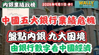 中國五大銀行業績暴露危機，9大困境！反映中國經濟那些困境？有幾嚴重！