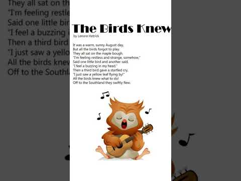 The Birds Knew Poem #animalpoems #animalshorts #poemsforkids