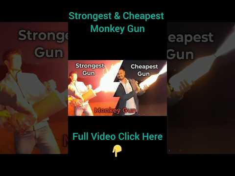 Strongest & Cheapest Monkey Gun 🔫 | monkey gun #monkeygun #shorts #ak47 #gunsmaking #experiment