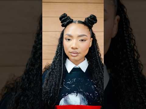 Hair Done for Fashion Show 🥰 #fashionshow #model #sleekbun #hairinspo #curlyhair #curls #halfdown