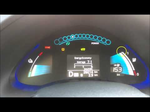 Nissan Leaf EV electric car Display