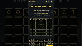 Binance Word of the Day – 8 LettersTheme: Web3 Security #4ucrypto #Binancewodl
