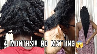HOW I CARRY PROTECTIVE STYLES FOR 4 MONTHS WITHOUT MATTING // HOW TO PREVENT TANGLING 