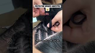 Protective braids hairstyle #braids#youtubeshorts#protectivestyles#braidmaids#hairstyle