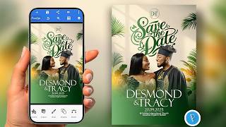 Create a Professional Wedding Flyer Design on Your Phone | PixelLab Tutorial