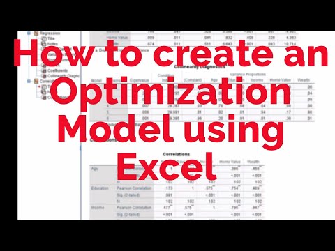How to Create an Optimization Model Using Excel