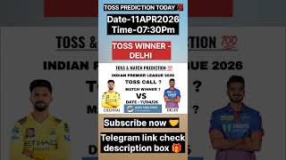 Chennai vs Delhi capitals toss prediction || today toss 😍 || Indian premier league 2026