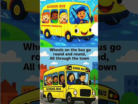 Wheels on the bus go round and round all through the town l #nursery rhymes l CandyKiddie