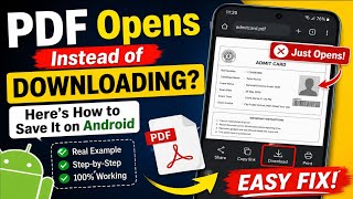PDF Opens Instead of Downloading? Here is how to save it on Android.