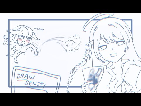 MUW Club Tries to Draw Sensei, but Hanako...? 💢 | #ブルーアーカイブ #animationmeme #animation